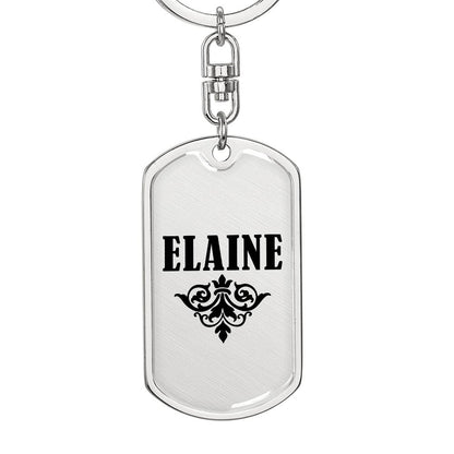 Elaine v01a - Luxury Dog Tag Keychain