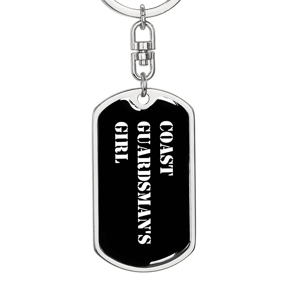 Coast Guardsman's Girl v3 - Luxury Dog Tag Keychain