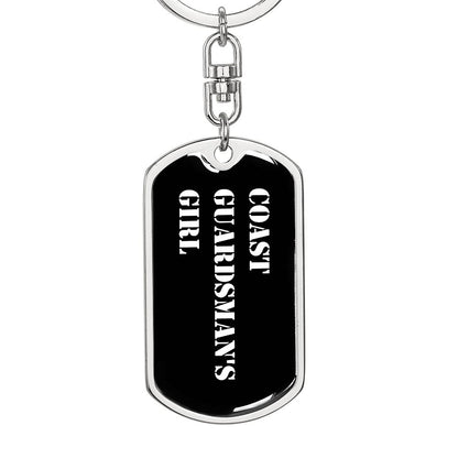 Coast Guardsman's Girl v3 - Luxury Dog Tag Keychain