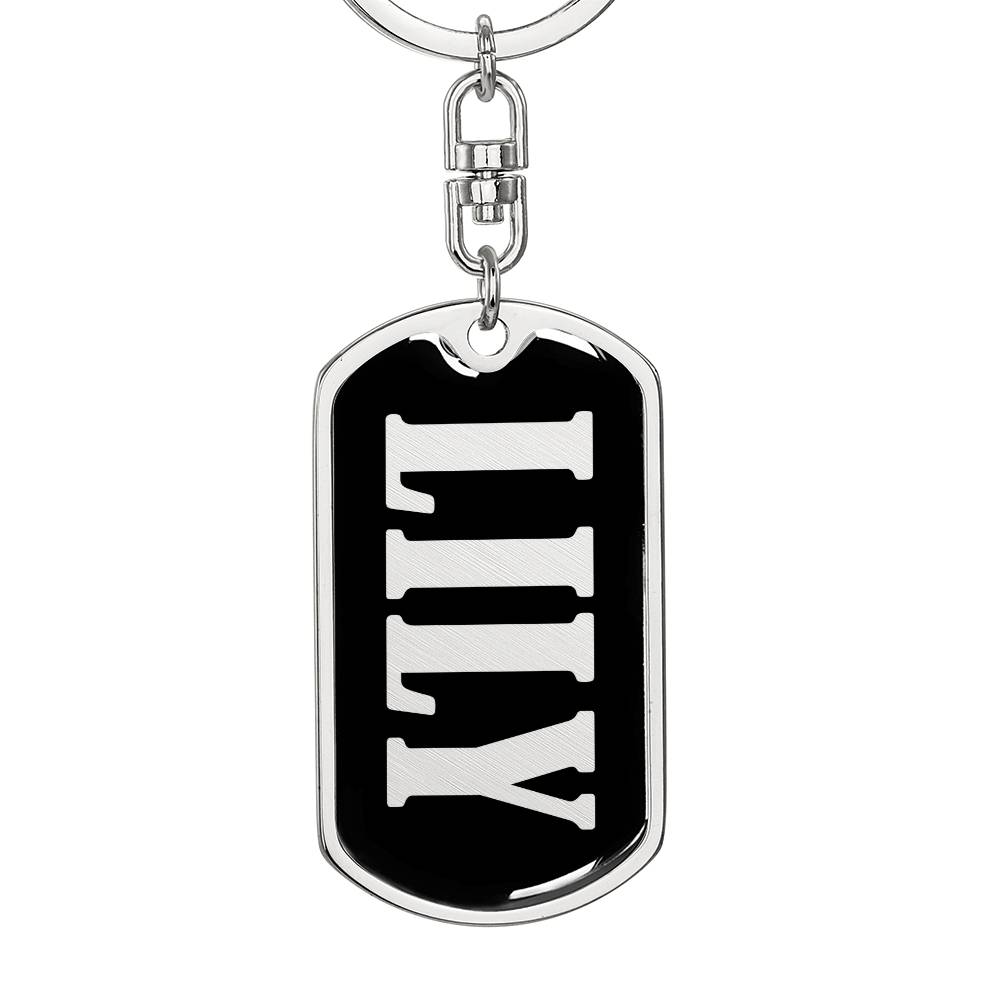 Lily v02 - Luxury Dog Tag Keychain