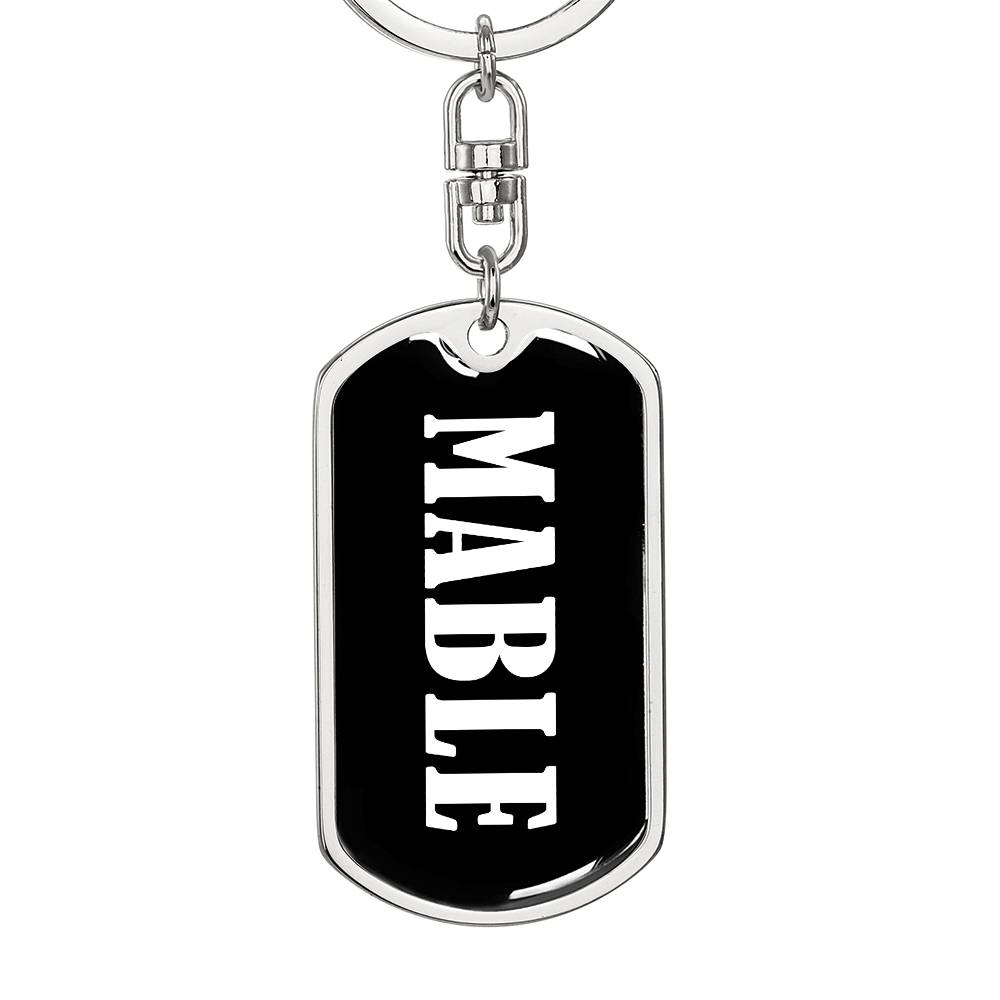 Mable v01w - Luxury Dog Tag Keychain