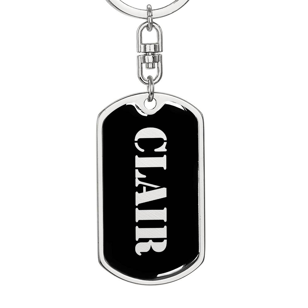 Clair v2 - Luxury Dog Tag Keychain