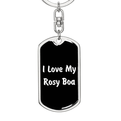 Love My Rosy Boa v3 - Luxury Dog Tag Keychain