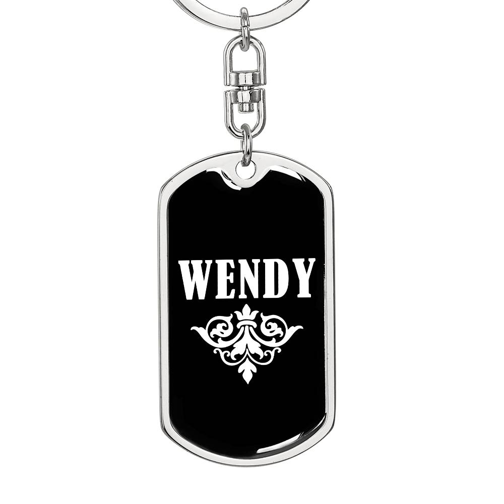 Wendy v03a - Luxury Dog Tag Keychain