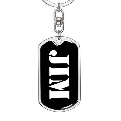 Jim v2 - Luxury Dog Tag Keychain
