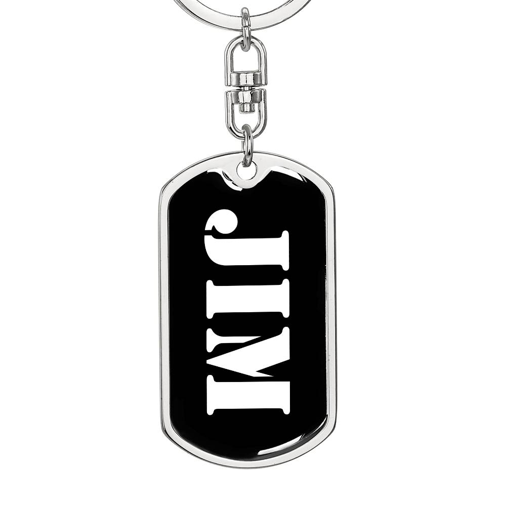 Jim v2 - Luxury Dog Tag Keychain