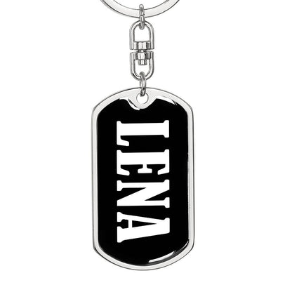 Lena v01w - Luxury Dog Tag Keychain