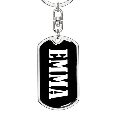 Emma v01w - Luxury Dog Tag Keychain