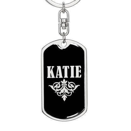 Katie v02a - Luxury Dog Tag Keychain