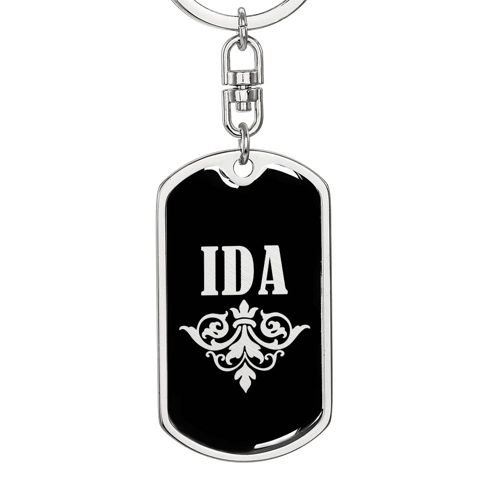 Ida v02a - Luxury Dog Tag Keychain