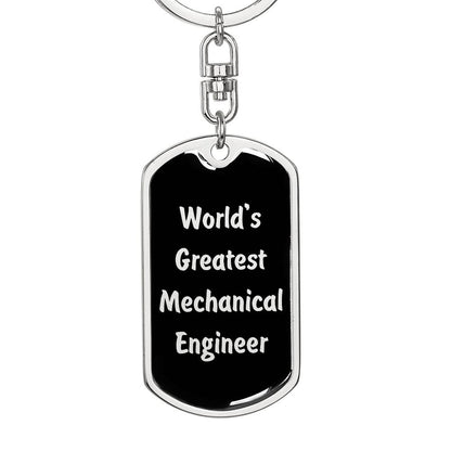 World's Greatest Mechanical Engineer v2 - Luxury Dog Tag Keychain