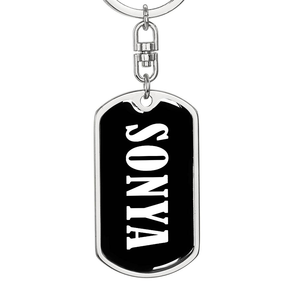 Sonya v01w - Luxury Dog Tag Keychain