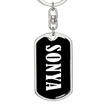 Sonya v01w - Luxury Dog Tag Keychain
