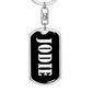 Jodie v03 - Luxury Dog Tag Keychain