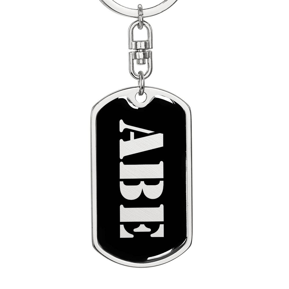 Abe v2 - Luxury Dog Tag Keychain