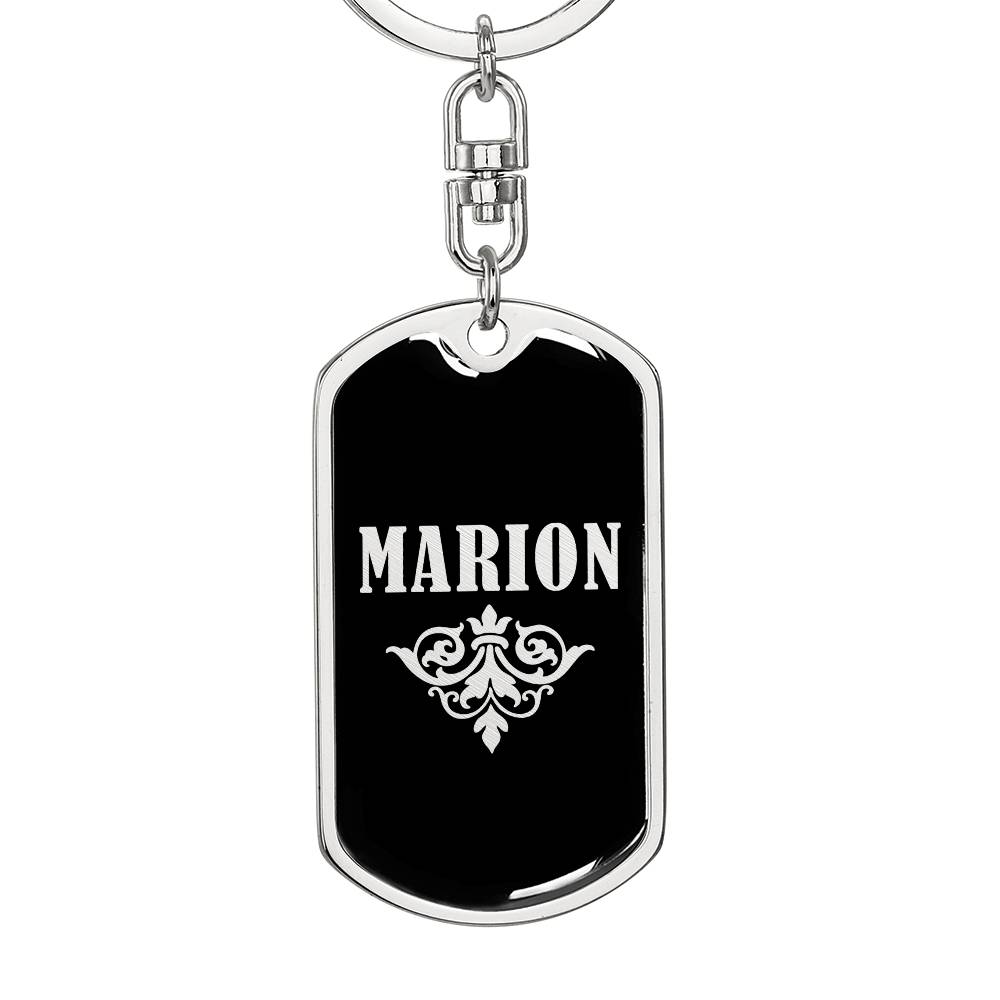 Marion v02a - Luxury Dog Tag Keychain