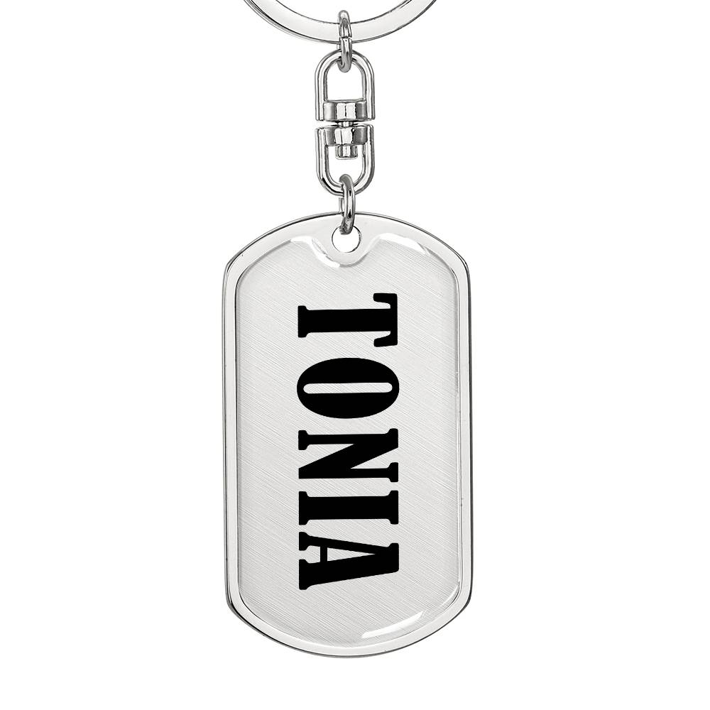 Tonia v01 - Luxury Dog Tag Keychain