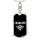Charlene v02a - Luxury Dog Tag Keychain