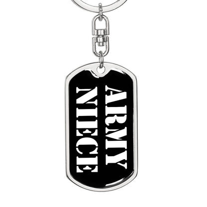 Army Niece v3 - Luxury Dog Tag Keychain
