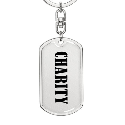 Charity v01 - Luxury Dog Tag Keychain