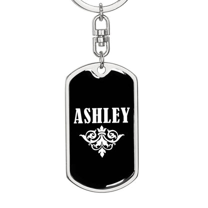 Ashley v03a - Luxury Dog Tag Keychain