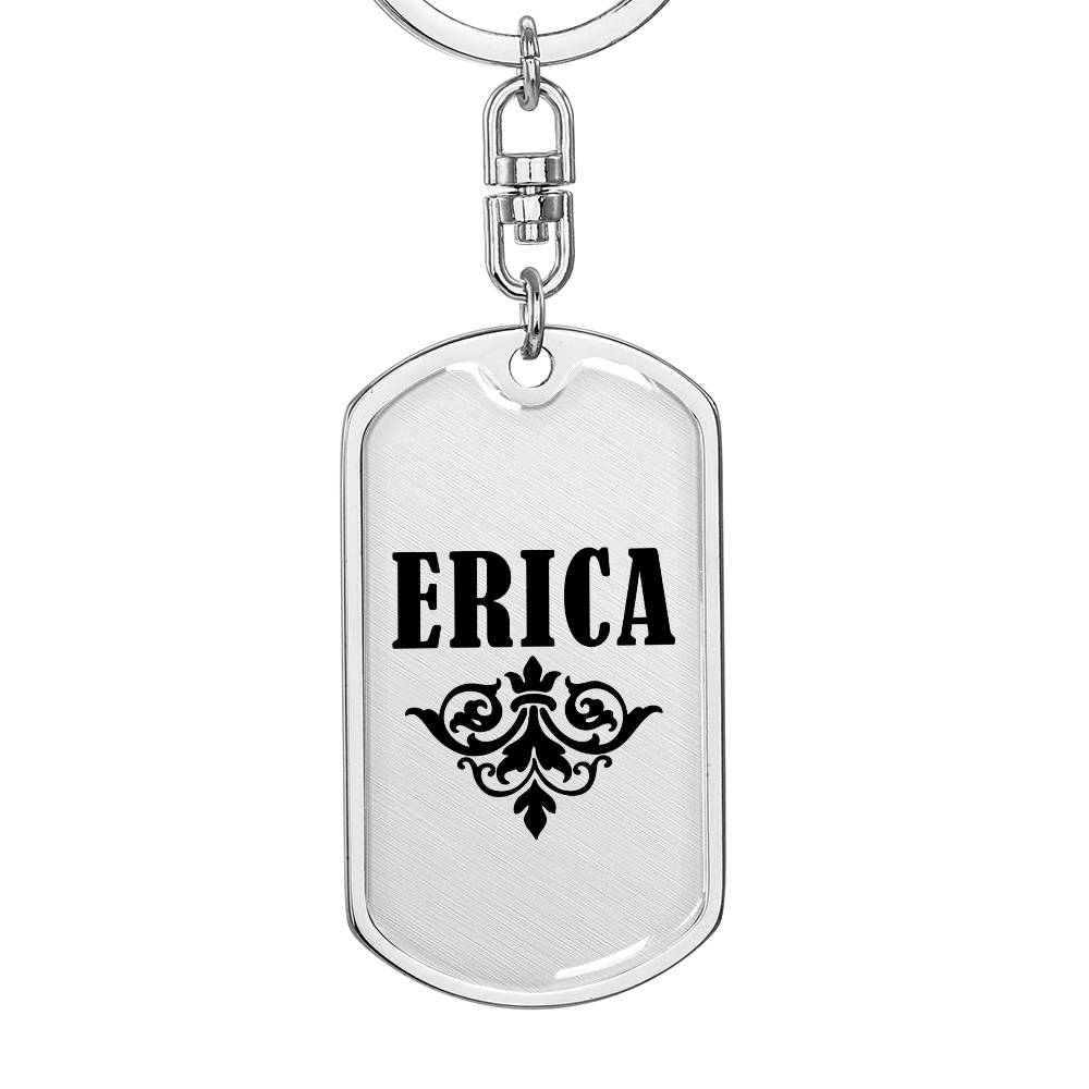 Erica v01a - Luxury Dog Tag Keychain