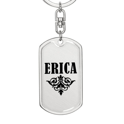 Erica v01a - Luxury Dog Tag Keychain