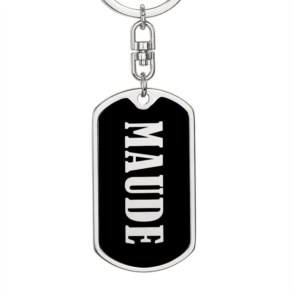 Maude v02 - Luxury Dog Tag Keychain