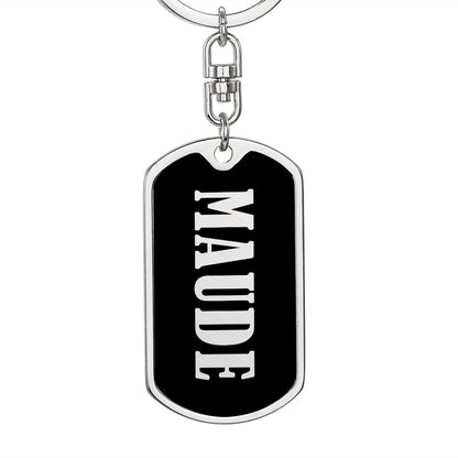 Maude v02 - Luxury Dog Tag Keychain