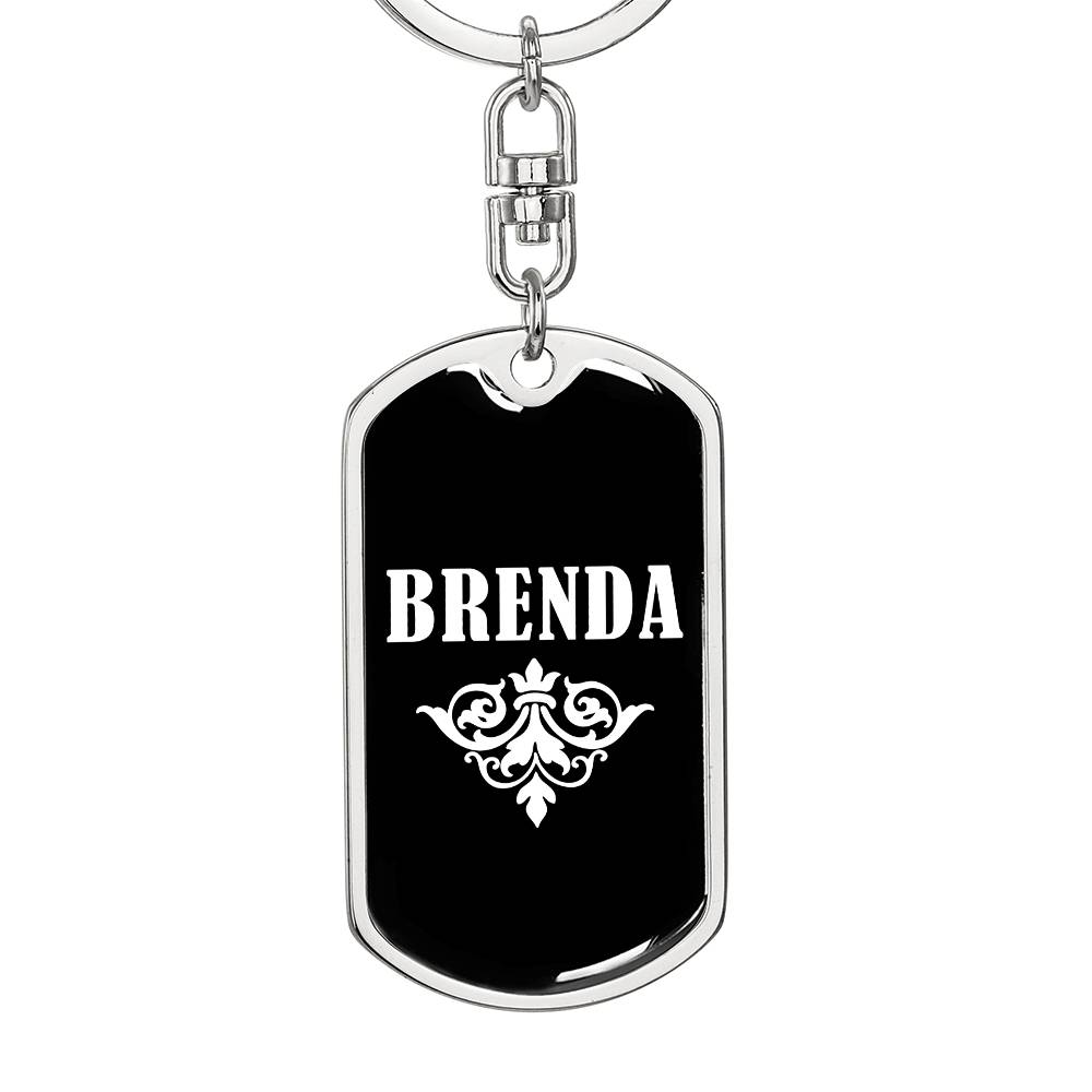 Brenda v03a - Luxury Dog Tag Keychain