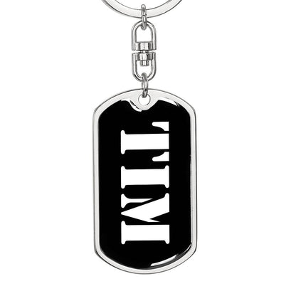 Tim v2 - Luxury Dog Tag Keychain