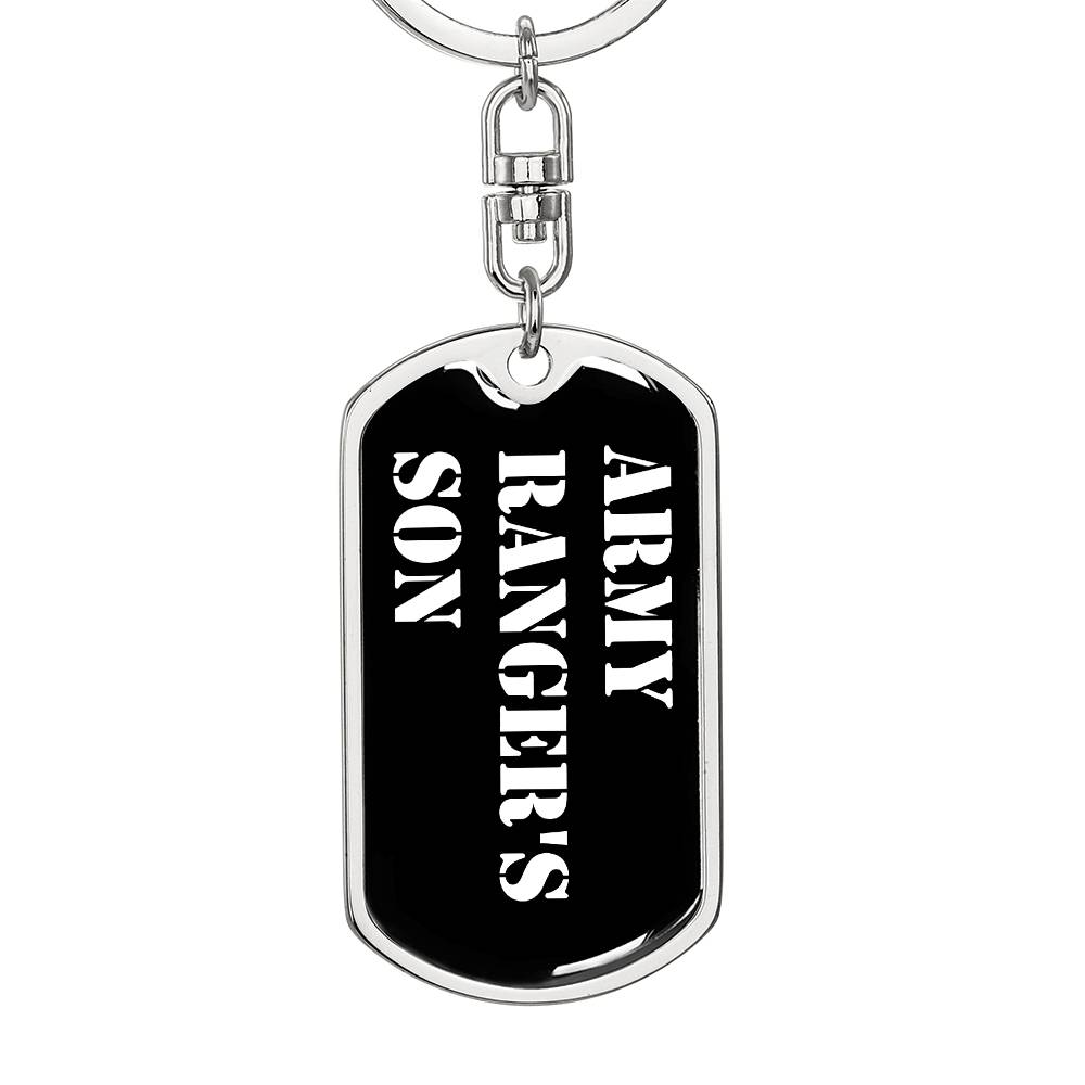 Army Ranger's Son v3 - Luxury Dog Tag Keychain