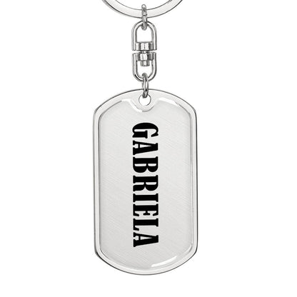 Gabriela v01 - Luxury Dog Tag Keychain