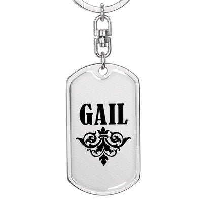 Gail v01a - Luxury Dog Tag Keychain