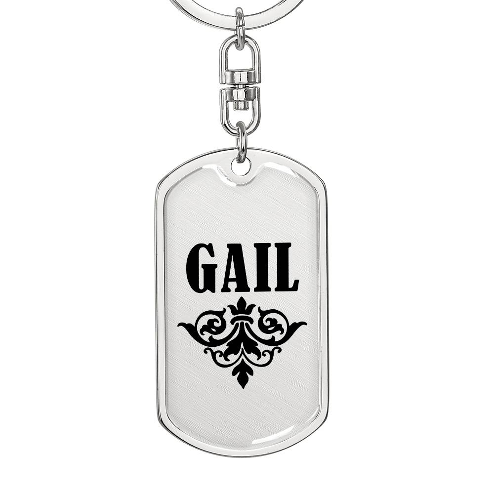Gail v01a - Luxury Dog Tag Keychain
