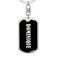 Dominique v03 - Luxury Dog Tag Keychain