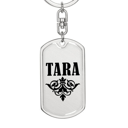 Tara v01a - Luxury Dog Tag Keychain