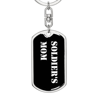 Soldier's Mom v3 - Luxury Dog Tag Keychain