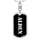 Alden v3 - Luxury Dog Tag Keychain