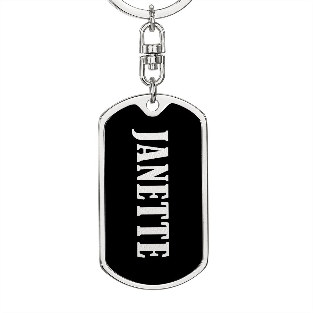 Janette v02 - Luxury Dog Tag Keychain