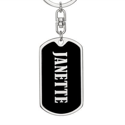 Janette v02 - Luxury Dog Tag Keychain