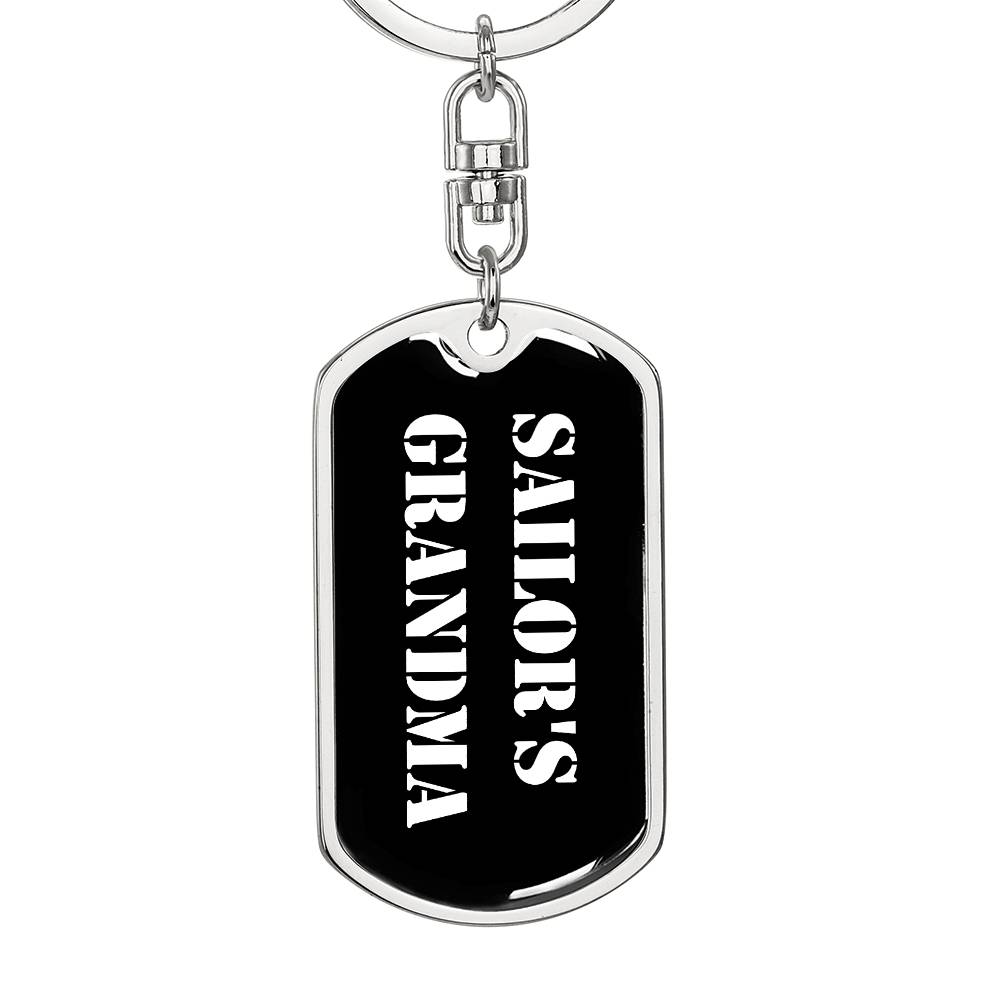 Sailor's Grandma v3 - Luxury Dog Tag Keychain