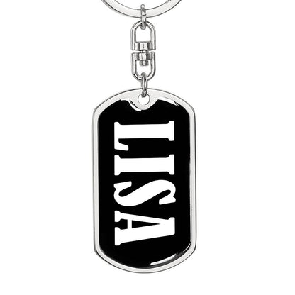 Lisa v01w - Luxury Dog Tag Keychain