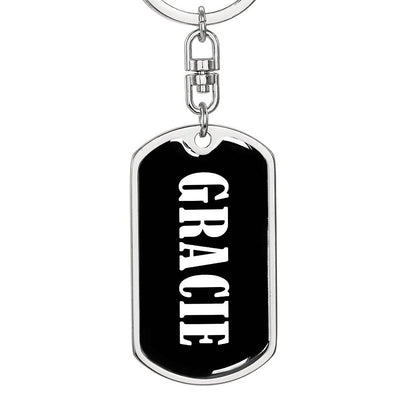 Gracie v03 - Luxury Dog Tag Keychain