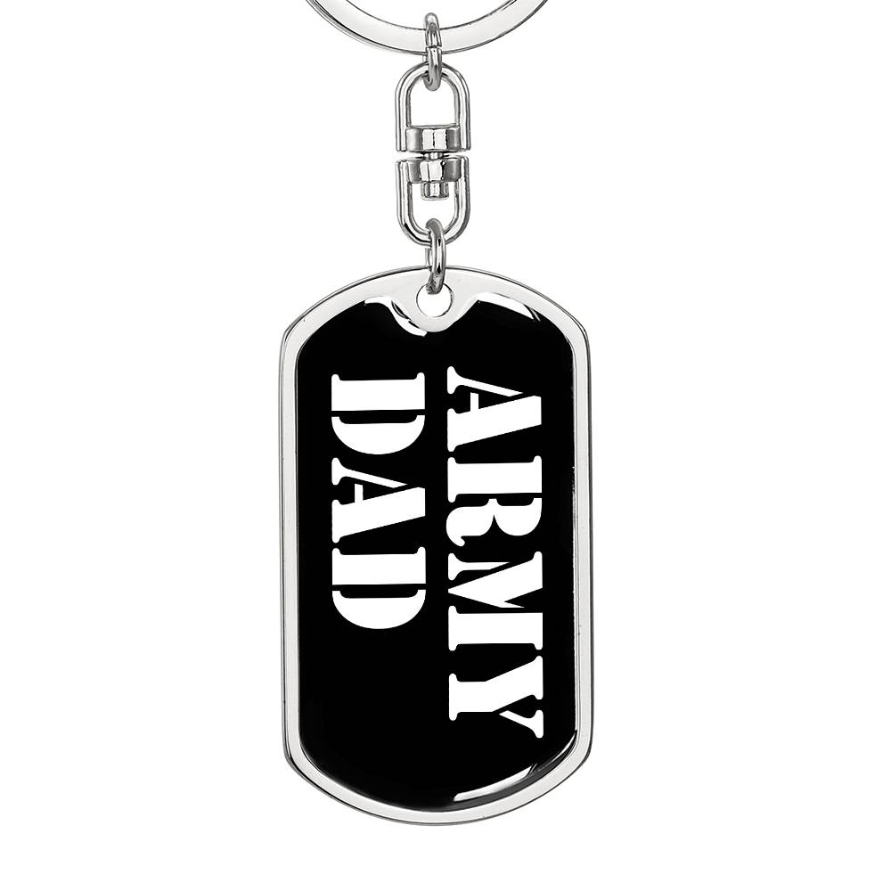 Army Dad v3 - Luxury Dog Tag Keychain