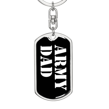 Army Dad v3 - Luxury Dog Tag Keychain