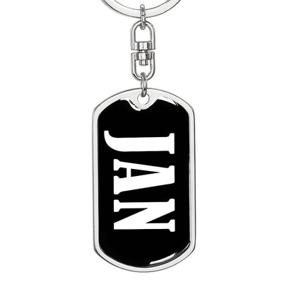 Jan v01w - Luxury Dog Tag Keychain
