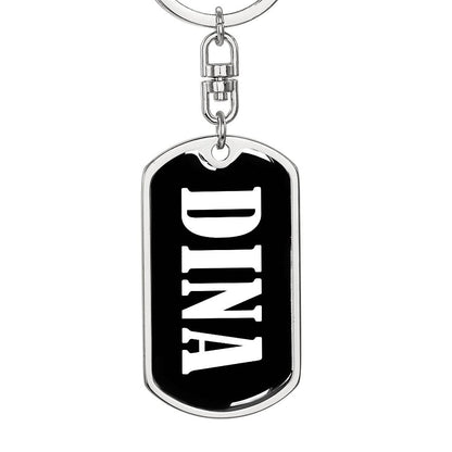 Dina v03 - Luxury Dog Tag Keychain