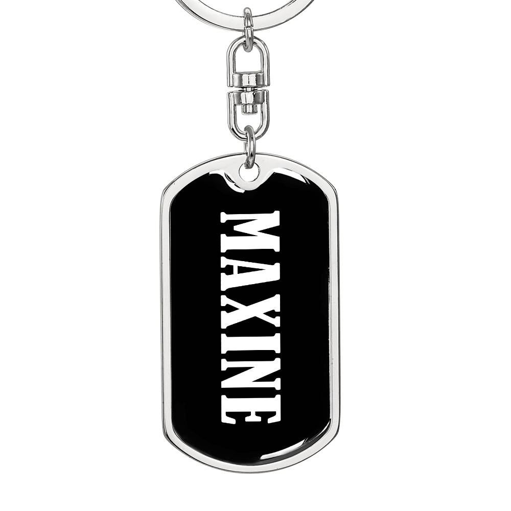 Maxine v01w - Luxury Dog Tag Keychain