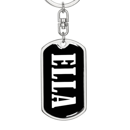 Ella v01w - Luxury Dog Tag Keychain